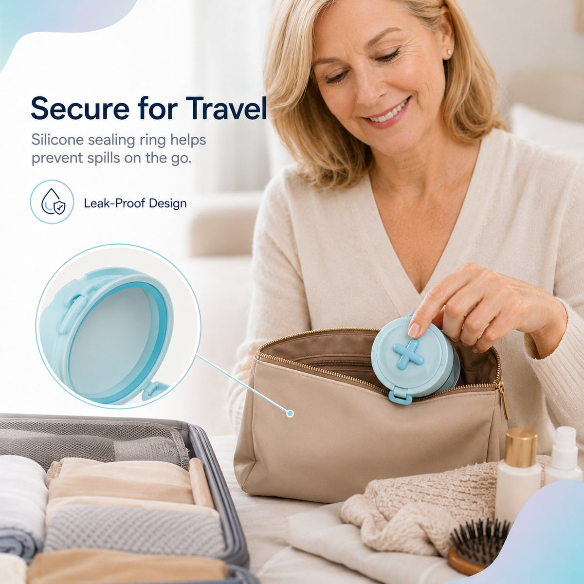 🏆100K+ SOLD! 💧Portable Retainer and Denture Cleaning Case with Magnetic Lifting Tray