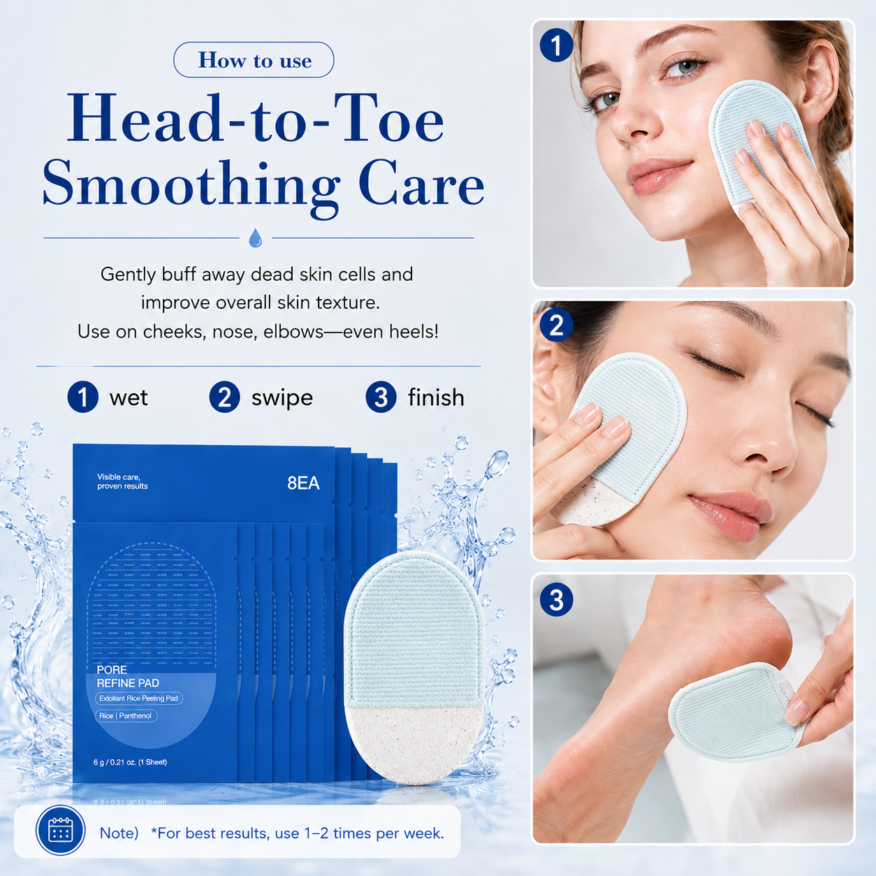 Full-Body Exfoliating Scrub Pads Scrub Pads For Bumpy Flaky Skin
