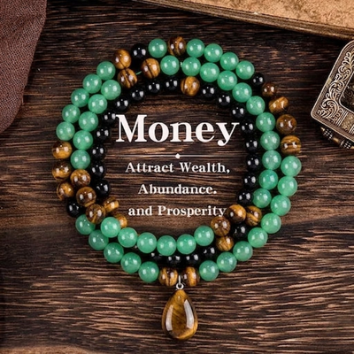 Green aventurine with teardrop shape