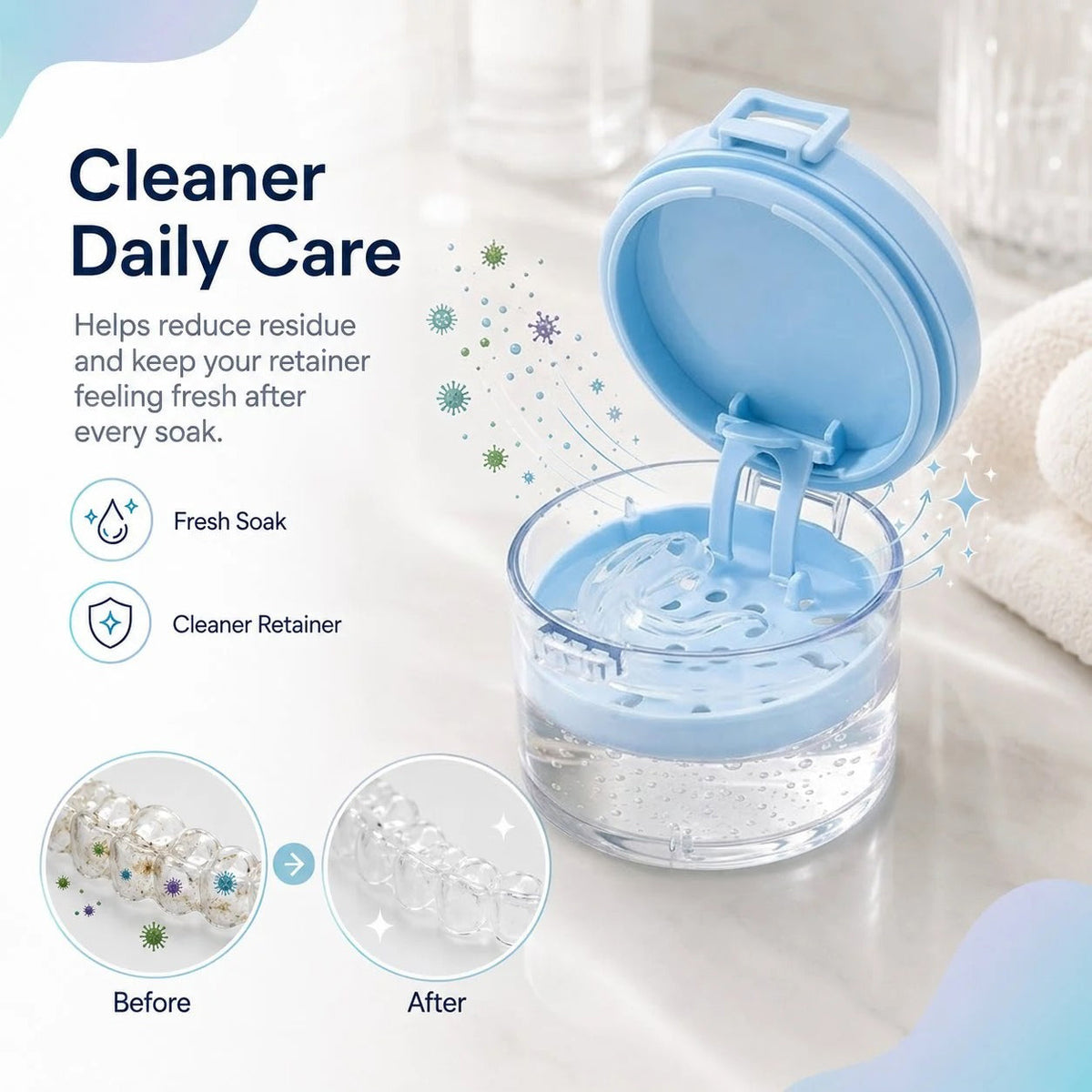 🏆100K+ SOLD! 💧Portable Retainer and Denture Cleaning Case with Magnetic Lifting Tray