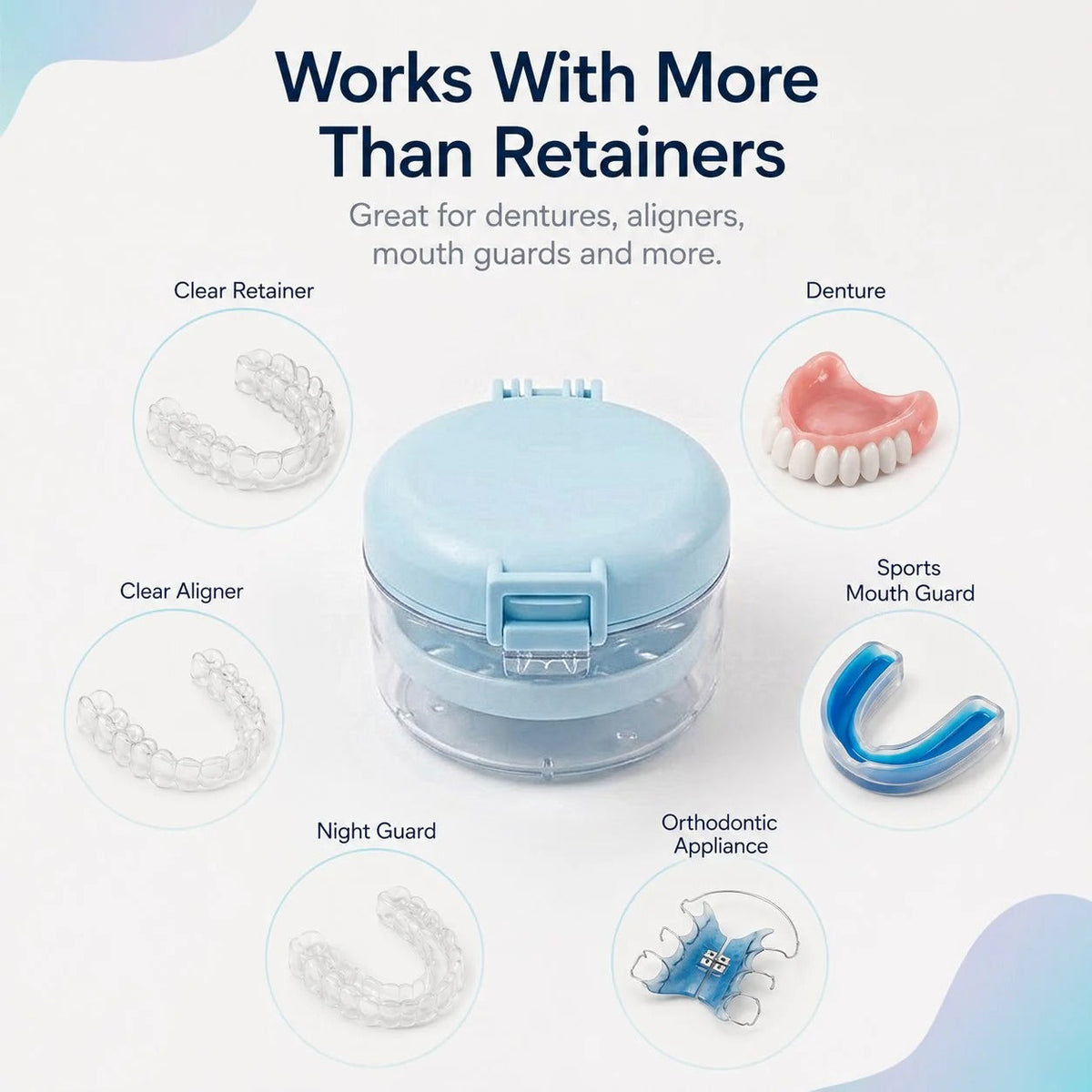 🏆100K+ SOLD! 💧Portable Retainer and Denture Cleaning Case with Magnetic Lifting Tray